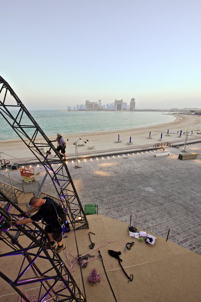 outdoor theater at Doha Tribeca Film Festival