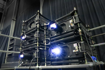 K2imaging stacked projectors in action